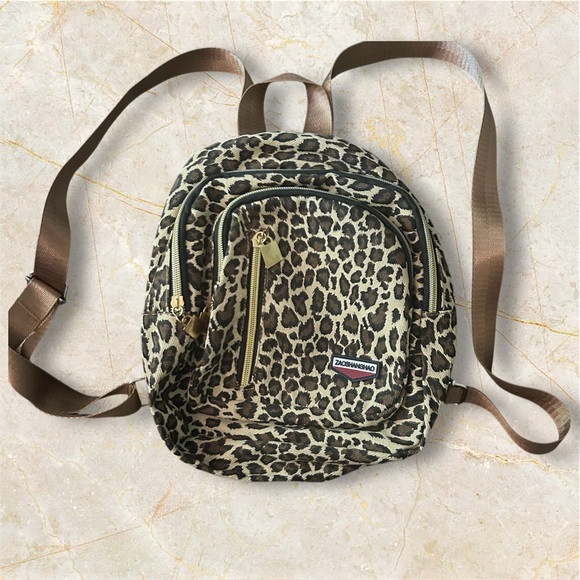 Leopard Print Mini Backpack Travel Bag Cute Small Backpack Purse for Women - Picture 1 of 3